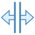 Fractionnement horizontal icon