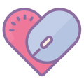 Coeur avec souris icon