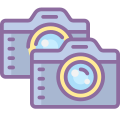 Fotocamere multiple icon