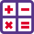 Common and basic mathematical function and symbol layout icon