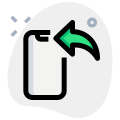 Reply on smartphone instant messenger arrow layout icon