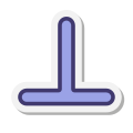 Simbolo perpendicular icon
