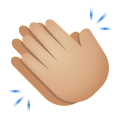 Clapping Hands Medium Light Skin Tone icon