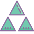 Trois triangles icon