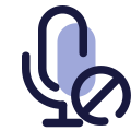 Blocca microfono icon