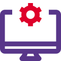 Desktop computer operating system setting and maintenance icon