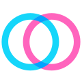 Mengendiagramm Differenzmenge rechts icon