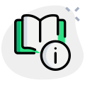 Information regarding the e-books isolated on a white background icon