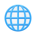Глобус с меридианами icon