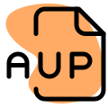 Files in AUP format can be opened with Audacity icon