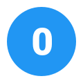 0 en círculo C icon