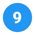 Circled 9 icon