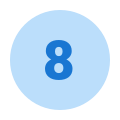 8 en círculo icon