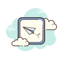 Бумажный самолетик-сообщение icon