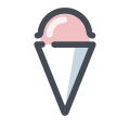 Cono gelato rosa icon