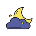 Частичная облачность ночью icon