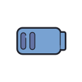 Halb aufgeladene Batterie icon