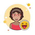 Mulher feliz icon