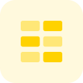 Horizontal block grid in tiles template layout icon