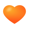 Orange Heart icon