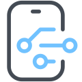 Kryptowährung-Smartphone icon