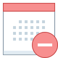 Menos calendário icon