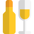 Wine served during thanksgiving festive day celebration icon