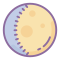 Lune gibbeuse croissante icon