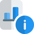 Info on bar chart file isolated on white background icon