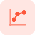 Bubble chart dotted x y line chart plot started icon