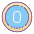 Circled 0 icon