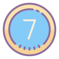 7 en círculo icon