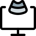 Ultrasound report check on a computer isolated on a white background icon