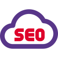 Seo service on a cloud server isolated on a white background icon