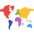 Weltkarte-Kontinente icon