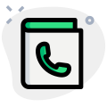 User telephone number and address directory book icon