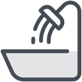 Dusche und Badewanne icon