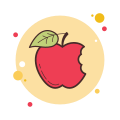 Pomme croquée icon