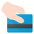 Hand Holding Bank Card icon
