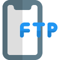 Smartphone access to a file transfer protocol application icon