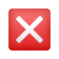 バツマークボタンの絵文字 icon