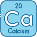внешний-кальций-периодическая таблица-bearicons-blue-bearicons icon