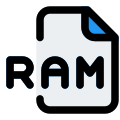 RAM file extension are used by RealPlayer to play offline or online audio files on your computer icon