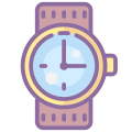 Relojes Vista de frente Filled icon