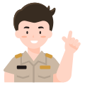 man-pointing-hand-gesture-officer-teacher-uniform icon