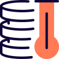 Database Limited storage meter full isolated on a white background icon