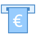 Insertar dinero en euros icon