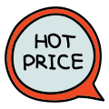 Etiqueta de precio caliente icon