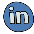 LinkedIn entouré icon