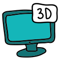 Moniteur 3D icon